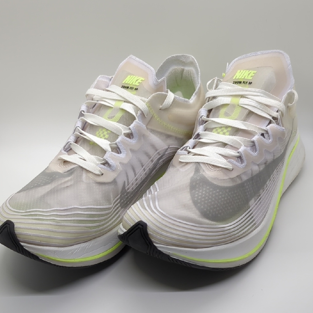 Nike White and Neon Green Running Shoes